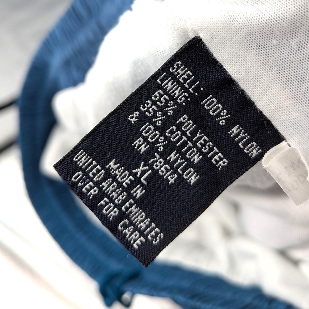 Y2K Blue Nylon Jogger Pants Mens Vintage 1993 Techwear Athleisure Streetwear - Picture 3 of 9